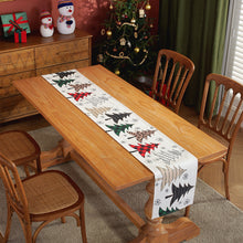 Load image into Gallery viewer, Simple Thickened Polyester Fabric Digital Printing Christmas Table Runner Tailstock Flag Table Cloth Placemat
