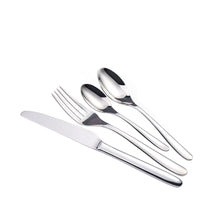 Load image into Gallery viewer, Egg Steak Knife and Fork Dinner Mood Big Silver Egg Western Food Knife, Fork and Spoon Gift Set
