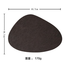 Load image into Gallery viewer, Double-sided leather placemat teacup mat waterproof and oil-proof dining table mat western restaurant thermal insulation mat meal bowl mat coaster
