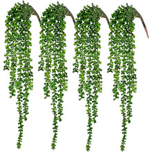 Load image into Gallery viewer, 2pcs Artificial Succulent 5 Fork Lover's Tears Plant Plant Hanging Pretend Pearls Home Garden Decorative Greenery
