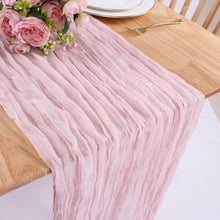 Load image into Gallery viewer, Voile Champray Table Runner Wedding Party Decoration Pleated Table Runner Tablecloth
