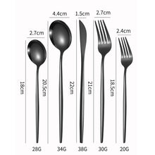Load image into Gallery viewer, Product Stainless Steel Tableware 20-Piece Set Gold Plated Portugal Knife, Fork and Spoon
