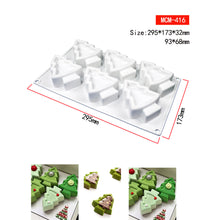 Load image into Gallery viewer, New Christmas Festival Mousse Cake Mold Christmas Tree Silicone Chocolate Mold Santa Claus Aromatherapy Candle Mould
