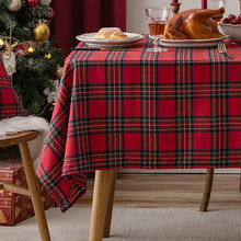Load image into Gallery viewer, Christmas Holiday Tablecloth Red Plaid Table Cloth Living Room Decoration Tea Table Cloth Table Mat Rectangular Tablecloth
