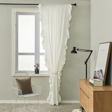Load image into Gallery viewer, Ruffled Curtain Half Light Shade Bedroom Living Room Bay Window Hook Curtain
