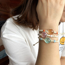 Load image into Gallery viewer, Dried Petal Braided Rope Bracelet Female Stretch Japanese and Korean Girlfriends Carrying Strap Children
