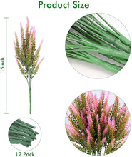 Load image into Gallery viewer, 10PCs Artificial Flowers Lavender Flower Outdoor UV-Proof Imitation Plastic Plant Fake Flower
