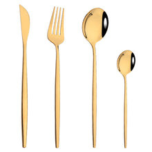 Load image into Gallery viewer, Stainless Steel Tableware Portugal Steak Knife and Fork Portable Ins Hotel Western Style Golden Western Food Knife and Fork
