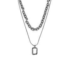 Load image into Gallery viewer, INS Style Titanium Steel Double-Layer Necklace Hip Hop Men's and Women's T-shirt Accessory Chain
