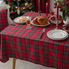 Load image into Gallery viewer, Christmas Holiday Tablecloth Red Plaid Table Cloth Living Room Decoration Tea Table Cloth Table Mat Rectangular Tablecloth
