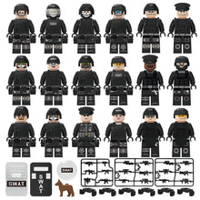 Load image into Gallery viewer, 1620# City Black Doll Weapon Military Police Doll Toy Children Building Block Accessories Toys
