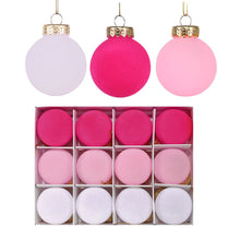 Load image into Gallery viewer, 6CM/12PCS Christmas Decorative Ball Set Flocking Ball Christmas Tree Ornament Pendant
