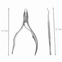 Load image into Gallery viewer, Nail Clippers Set Stainless Steel Peeling Barbed Manicure Implement

