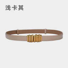Load image into Gallery viewer, Small Waist Seal Women's Leather Belt Outer Wear Decoration with Skirt Pant Belt
