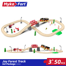 Load image into Gallery viewer, DIY Wooden Track Thomas Game Pack Children's Educational Wooden Building Blocks Assembled Compatible with Magnetic Train
