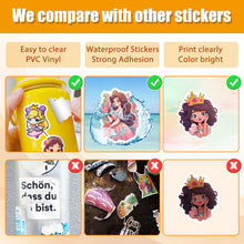 Load image into Gallery viewer, 50 Cartoon Skirt Girl Princess Stickers Kindergarten Children's Toy Graffiti Girl Beautiful Princess Stickers
