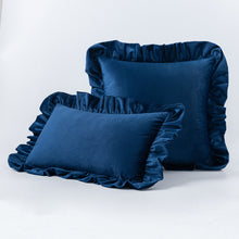 Load image into Gallery viewer, Ruffled Solid Color Pillow Cover Velvet Sofa Home Soft Backrest Cushion Cover
