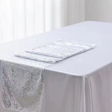 Load image into Gallery viewer, 2pcs Sequin Table Flag Wedding Ceremony Layout Tablecloth Table Runner Christmas Decoration Polyester Square Glitter Sequin
