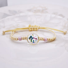 Load image into Gallery viewer, Dried Petal Braided Rope Bracelet Female Stretch Japanese and Korean Girlfriends Carrying Strap Children
