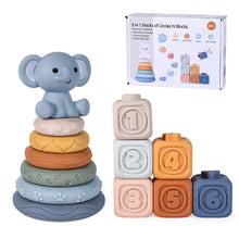 Load image into Gallery viewer, Infant Puzzle Building Blocks Cognitive Relief Square Soft Building Blocks Jenga Vinyl Building Blocks of Flexible Glue Toys
