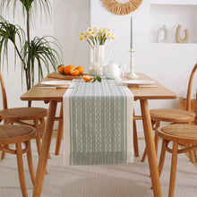 Load image into Gallery viewer, Handmade tassel table runner American jacquard table runner cloth table cloth chest of drawers cover towel decorative dustproof tablecloth
