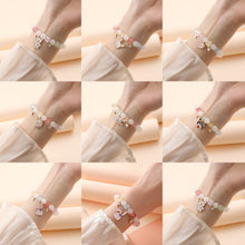 Load image into Gallery viewer, Small Commodity Bracelet Ornament Korean Style Fresh Sweet Clow M Crystal String Beads Children Student Bracelet Female
