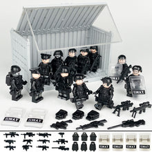 Load image into Gallery viewer, Package Container Equipment Special Police Doll Toy Small Particle Military Doll Children Assembling Building Blocks Toy
