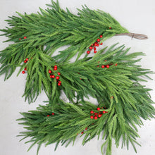 Load image into Gallery viewer, 170Cm simulated pine needle vines, Christmas decoration artificial pine needle wall hanging plastic green plants, decorative vines
