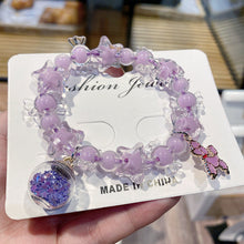 Load image into Gallery viewer, New Quicksand Bottle Girlfriends' Bracelet Cute Cartoon Bear Bracelet Student Candy Bracelet Crystal String Beads
