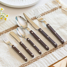 Load image into Gallery viewer, 4pcs/Set French Western Style Stainless Steel Tableware Suit Acrylic Handle Steak Knife, Fork and Spoon Suit Suit
