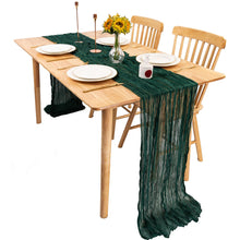 Load image into Gallery viewer, Voile Champray Table Runner Wedding Party Decoration Pleated Table Runner Tablecloth
