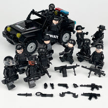 Load image into Gallery viewer, Jeep Black Special Police Doll Toy Weapon Shield Children's Small Particles Assembled Building Block Toys X001 Accessories
