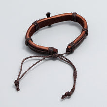 Load image into Gallery viewer, Fashion and Trendy Accessories Personality Handmade Braided Leather Bracelet Simple Pull Adjustable Vintage Leather Bracelet
