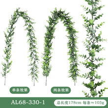 Load image into Gallery viewer, 5pcs Emulational Eucalyptus Rattan Eucalyptus Leaves Ivy Scindapsus Aureus Leaves Vine Fake Flower Plants
