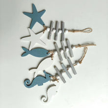 Load image into Gallery viewer, Wooden Ocean Style Ornaments Creative Home Decorations Mediterranean Style Fish Starfish Seahorse Wooden Pendant
