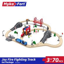 Load image into Gallery viewer, DIY Wooden Track Thomas Game Pack Children's Educational Wooden Building Blocks Assembled Compatible with Magnetic Train
