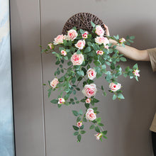 Load image into Gallery viewer, Artificial Rose Vine Indoor Home Decoration Fake Flower Rattan Wall Hanging Green Plant
