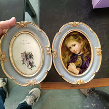 Load image into Gallery viewer, European-Style Carved Resin Photo Frame Oval Retro Distressed Photo Frame and Picture Frame Wall Mounted Bronze Photo Frame
