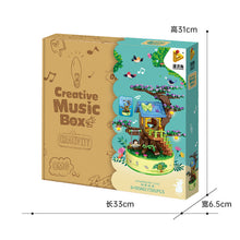 Load image into Gallery viewer, 656017 Music Box Building Blocks Girls' Small Particles Assembling Educational Building Blocks Tree House Toys
