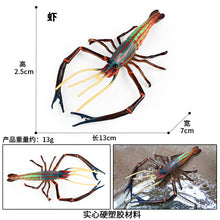 Load image into Gallery viewer, Animal Model Children's Educational Toys Simulation Shrimp Marine Biological Model Roche Shrimp White Feet Shrimp Teaching Toys
