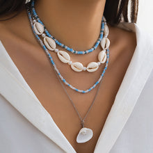 Load image into Gallery viewer, Multi-Layer Beaded Necklace Beach Imitation Pearl Necklace Starfish Shell Retro Vacation Necklace
