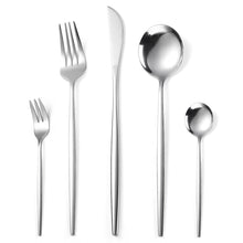 Load image into Gallery viewer, Portugal Gold Stainless Steel Tableware Five-Piece Set Tableware Set Knife, Fork and Spoon
