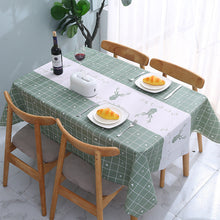 Load image into Gallery viewer, Home Nordic Style Elk Plaid Coffee Table Cloth Oil-Proof Waterproof Disposable Table Mat PVC Tablecloth
