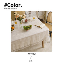 Load image into Gallery viewer, American Tablecloth Ins Style Hollow Three-Dimensional Embroidered Rectangular Tablecloth Artistic Coffee Table Cloth Cover Towel
