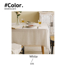 Load image into Gallery viewer, American Tablecloth Pastoral Ins Style Embroidered Fabric Decoration Tablecloth Coffee Table Rectangular Cover Towel Shooting Background Cloth

