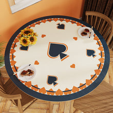 Load image into Gallery viewer, White Simple Table Mat Waterproof Oil-Proof round Leather Tablecloth Household PVC Leather round Tablecloth
