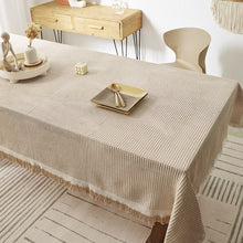 Load image into Gallery viewer, High Temperature Resistant Cotton Linen Tablecloth Ins Style Japanese Style Waffle Thickened Solid Color Holiday Home Table Cloth
