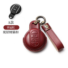 Load image into Gallery viewer, Mini Car Key Sleeve Cooper Mini Key Shell Women's  Handmade Genuine Leather Bag Buckle
