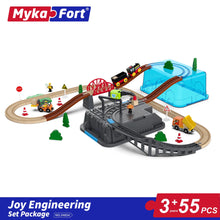 Load image into Gallery viewer, DIY Wooden Track Thomas Game Pack Children's Educational Wooden Building Blocks Assembled Compatible with Magnetic Train
