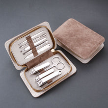 Load image into Gallery viewer, Suit 9 Pcs Zipper Manicure Manicure Set Full Set High-End Nail Scissor Set
